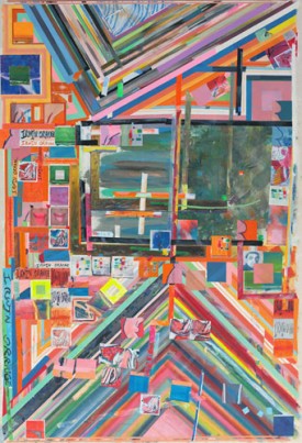 Franklin Evans, irwinorange, 2014. Acrylic on canvas, 78 1/2 x 53 1/2 inches. Courtesy of the artist and Ameringer McEnery & Yohe.