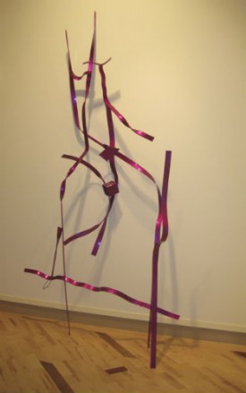 James Wolfe, Quartet Purple, 2012. Powder Coated Steel, 112 x 60 x 28 inches. Courtesy of the Artist.