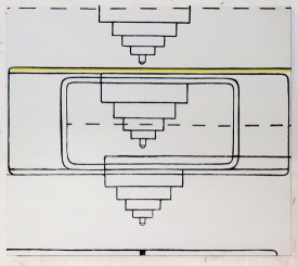 Paul Pagk, Untitled White, Gray and Yellow, 2013. Oil on linen, 65 x 74 inches. Courtesy of the artist. Photograph by Paul Pagk.