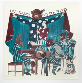 Cover of 7-inch vinyl record designed by the artist to coincide with the exhibition at David Zwirner in New York (September 9 – October 25, 2014) and The Believer magazine’s recent music issue