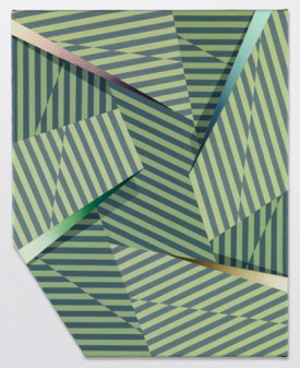 Tomma Abts, Fenke, 2014. Acrylic and oil on canvas, 18 7/8 x 15 inches (48 x 38 cm). Courtesy of David Zwirner Gallery