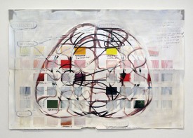 Munro Galloway, Brain Drawing, 2014. Ink and gouache on paper, 8 1/4 x 11 3/4 inches. Photograph by John Berens, courtesy of the artist and Soloway Gallery.