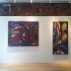 Installation shot of the exhibition under review with works by William Conger, both oil on canvas: left, Dervish, 2008, 54 x 60 inches, and Dutchman, 2011, 66 x 30 inches. Courtesy of Studio Vendome Projects