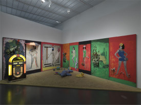Martial Raysse, Raysse Beach, 1962 - 2007. Work in 3 sizes Installation. Centre Pompidou, Musée national d’art moderne. Photo: Philippe Migeat/Centre Pompidou, MNAM-CCI / Dist. RMN-GP. © Adagp, Paris 2014.