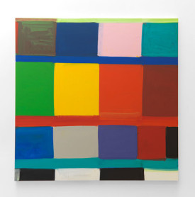 Stanley Whitney, By the Hudson, 2014. Oil on linen, 72 x 72 inches. Courtesy of Team (Gallery, Inc).