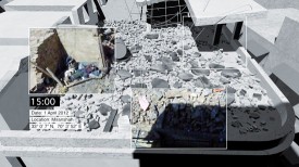 Forensic Architecture in collaboration with Situ Research (Bradley Samuels and Charles Perrault), Drone Strikes, Case study no. 3: Miranshah, North Waziristan, March 30, 2012, 2013. Video, 9:20 min. Courtesy of the artists and apexart.