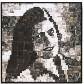 Robert Heinecken, The S.S. Copyright Project: “On Photography,” 1978. Two collages of black-and-white instant prints attached to Homasote board with staples; approximately 47 15/16 × 47 15/16 inches each. The Museum of Modern Art, New York. Purchased as the partial gift of Celeste Bartos. © 2014 The Robert Heinecken Trust.