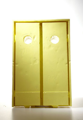 William Corwin, Double Doors of the Horizon, 2014. Cast Hydrocal and acrylic. Courtesy of the artist and Staten Island Arts. Photograph by David Riley.