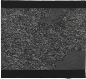 Theresa Chong, K'UN (Earth), 2014. Colored pencil and gouache on hand-dyed indigo Japanese paper, 10-3/4 x 11-3/4 inches. Courtesy of Danese/Corey