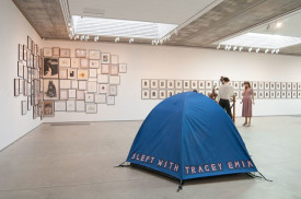 Installation shot of the exhibition under review,. Foreground: Jake and Dinos Chapman, The Same Only Better, 2012