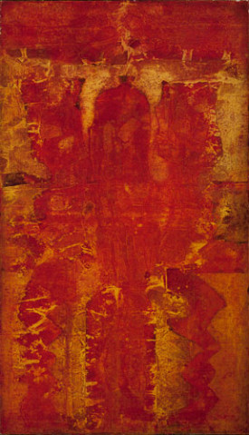 V. S.Gaitonde, Untitled, 1977. Oil on canvas, 70 x 40 inches, Taj Mahal Palace Hotel, Mumbai © Solomon R. Guggenheim Foundation, New York. Photo: Anil Rane