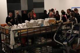 Reverler's at artcritical's holiday season party, Scully Tomasko studio, December 2014. Photo: Anna Shukeylo