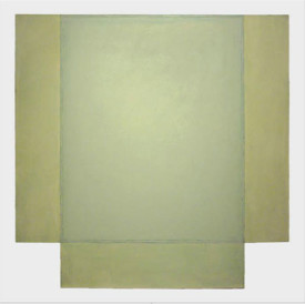 Jake Bethot, Bone, 1973. Oil on canvas, 72 x 72 inches. Courtesy of Betty Cuningham Gallery. On view in the group exhibition, It’s Magic, at Betty Cuningham Gallery through January 10, 2015