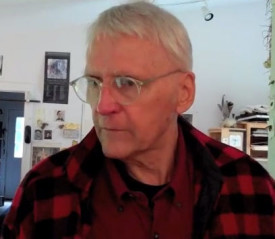 Jake Berthot, detail of still from interview posted at Gorky's Granddaughter, with kind permission. For link to interview, please see article