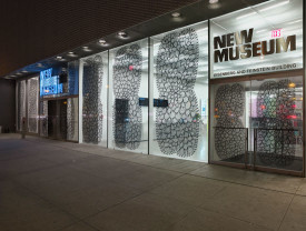 Chris Ofili, Afro Waves, 2002-03. Facade, The New Museum, New York, 2014. Photo by Maris Hutchinson/EPW © Chris Ofili. Courtesy David Zwirner, New York/London