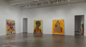 Installation shot of the exhibition under review showing the first of three floors. Photo by Maris Hutchinson/EPW All artworks © Chris Ofili. Courtesy David Zwirner, New York/London