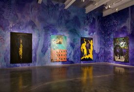 Installation shot of the exhibition under review showing the third of three floors. Photo by Maris Hutchinson/EPW All artworks © Chris Ofili. Courtesy David Zwirner, New York/London