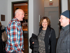 Sean Scully, Deborah Solomon and Jeffrey Collins. Photo: Peter Reginato