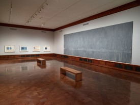 Installation shot, "Cy Twombly: Treatise on the Veil," at the Morgan Library & Museum through January 25, 2015. Photograph: Graham S. Haber, 2014 © Cy Twombly Foundation