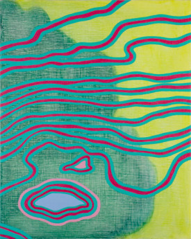 Deanna Lee, AWGP 2, 2013. Gouache and acrylic on wood, 10 x 8 inches. Courtesy of the artist and Robert Henry Gallery.