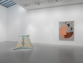 Installation view, "Jo Baer, Anne Neukamp, Diane Simpson," 2015, courtesy of Mitchell-Innes & Nash.