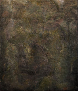 Eric Holzman, Sleepy Hollow III, 2009-14. Oil on canvas, 14 x 12 inches. Courtesy of Lori Bookstein Fine Art