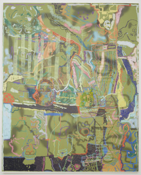 Michael Williams, Wall Dog. 2013. Inkjet and airbrush on canvas. 8? 1 1/4? x 6? 6 1/8." Private collection, New York. Courtesy CANADA