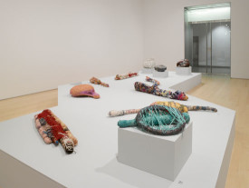 Installation view of "Judith Scott Bound and Unbound," 2015. Courtesy of the Brooklyn Museum.