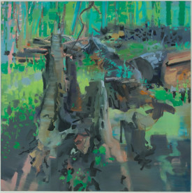 Julian Kreimer, Our Claim to What Is, 2013. OIl on linen, 36 x 36 inches. Courtesy of the artist and Lux Art Institute.