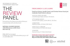 Flyer for The Review Panel, March 13, 2015