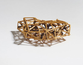 James Siena, J.G. Ballard (first version), 2006-14. Grape stems, toothpicks and glue, 1 1/4 x 4 x 2 1/2 inches. © James Siena, courtesy Pace Gallery.