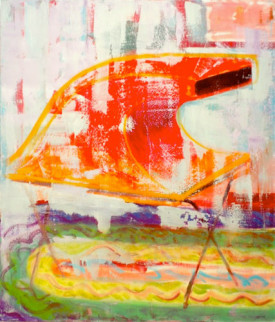 Michael Berryhill, Full-blown T.V tray, 2012-2015. Oil on linen, 34 x 37 inches. Courtesy of Brian Morris Gallery