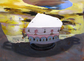 Judith Simonian, Snow Cone, 2014. Acrylic on canvas, 46 x 64 inches. Courtesy of Edward Thorp Gallery