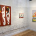 Installation shot, From Now On In at Brian Morris Gallery and Buddy Warren Inc. showing works by Carrie Moyer, Tom Burckhardt and Michael Berryhill. Courtesy of Brian Morris Gallery