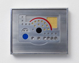 Thomas Chimes, Exhibition Calculator, 1969. Mixed media metal box, 8-1/2 x 10-1/2 inches. Courtesy of Locks Gallery, Philadelphia. Photo: Joseph Hu