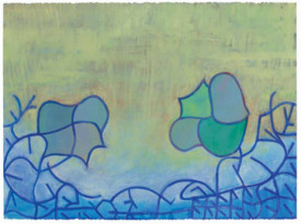 Thomas Nozkowski, Untitled (L-37), 2014. Oil on paper, 22 x 30 inches. Courtesy of Pace Gallery, New York