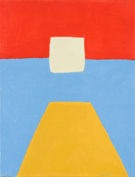 Etel Adnan, Untitled, 2015. Oil on canvas, 13 3/4 x 10 5/8 inches. Copyright of the Artist, Courtesy of Galerie Lelong, New York.