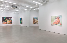 Installation view of "Joan Semmel: Across Five Decades," 2015, at Alexander Gray Associates. Courtesy of the gallery.