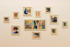 Installation shot at Loretta Howard Gallery, with modelli.