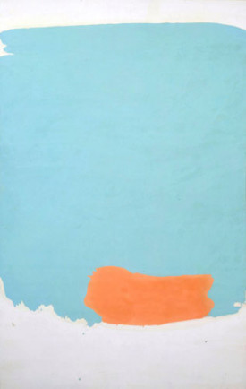 Friedel Dzubas, Azure, 1962. Oil on canvas, 87 x 54 in. (221 x 137.2 cm.). Courtesy The Elkon Gallery, Inc.