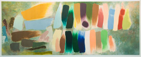 Friedel Dzubas, Procession, 1975. Acrylic on canvas, 116 x 294 inches. Courtesy of Loretta Howard Gallery.