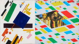 Kazimir Malevich, left, Suprematist Composition, 1916 and album cover for Television, 1970s