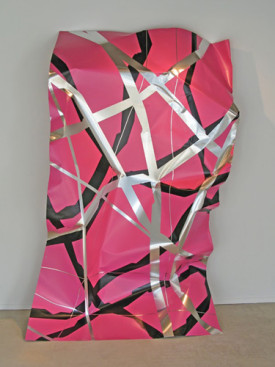 DJ Simpson, Pavement Pulse – Ral 4003, 2011. Powder-coated aluminium, 2750 mm × 1500 mm × 1 mm. Courtesy of the artist.