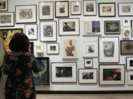 installation shot, Piotr Ukla?ski Selects from the Met Collection. Photo: Eleanor Foa Dienstag/ Woman Around Town