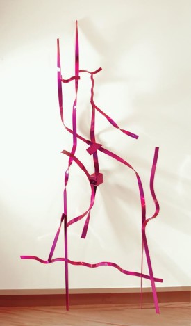 James Wolfe, Quartet Purple, 2012, Powder Coated Steel 112 x 60 x 17