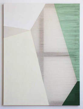 Rebecca Ward, clandestine, 2015. Acrylic on stitched canvas, 60 x 45 inches. Courtesy of the artist and The Flag Art Foundation.