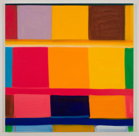 Stanley Whitney, Lightnin, 2009. Oil on linen, 40 × 40 inches. Courtesy the artist and team (gallery, inc.), New York