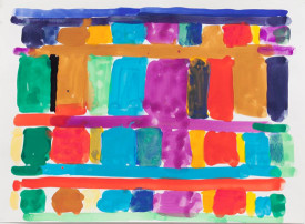 Stanley Whitney, Untitled, 2014. Gouache on paper, dimensions to follow. Courtesy the artist and team (gallery, inc.), New York