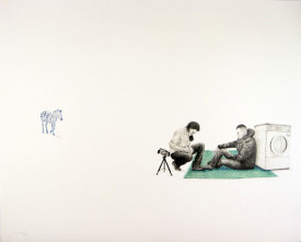 Massinissa Selmani, Do we need shadows to remember? 2013-14. Graphite on paper, 40 x 50 cm. Courtesy of the artist