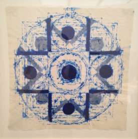 Arlene Shechet, Target (Gyantse and Diamond Mandalas), 1997. Abacá paper, 24 x 24 inches. Collection of Ann Epstein and Bernard Edelstein